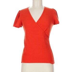 Compania Fantastica V-Neck Wrap Top - Red/Orange